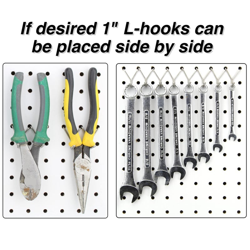 Right Arrange Steel Pegboard Hooks 100-Pack 1 "" L Hook  Black - Will Not Fall Out  Fits Any Peg Board - Organize Tools  Accessories  Workbench  Garage Storage  Kitchen  Crafts  Jewelry  Retail - Image 5